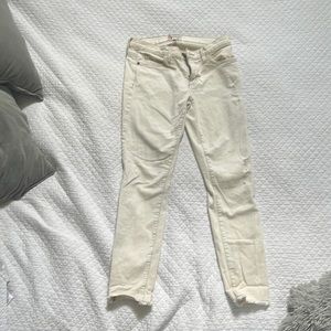 Current/Elliott beige jeans distressed